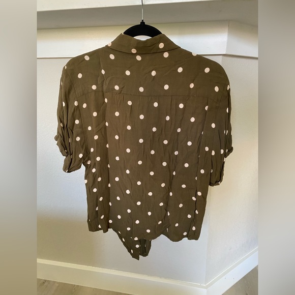 Faithful the Brand- Olive Polka Dot Button Down - Picture 4 of 8